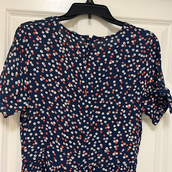 NWOT Madewell Navy Blue Flower Dress-Size 10 - Picture 8 of 16
